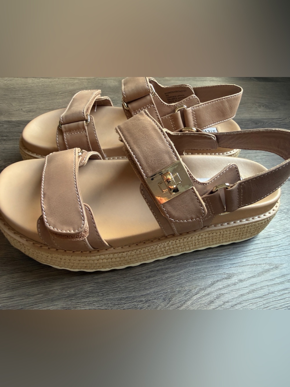 Steve Madden Tan Platform Espadrille Sandals